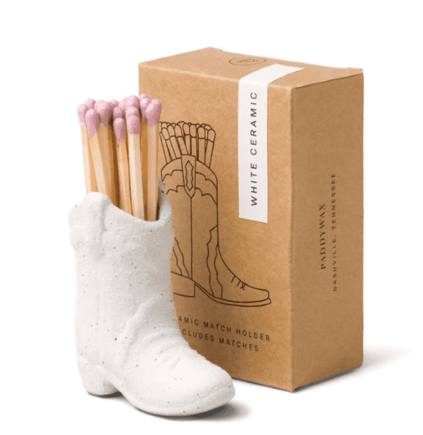 Cowboy Boot Match Holder - White