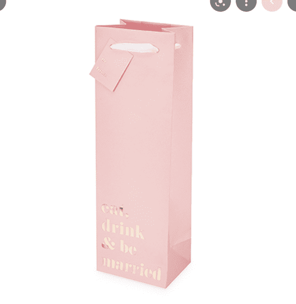 Eat, Drink & Be Married Wine Bag