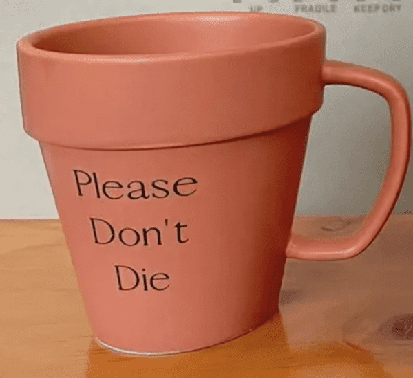 Please Don't Die Mug/Planter