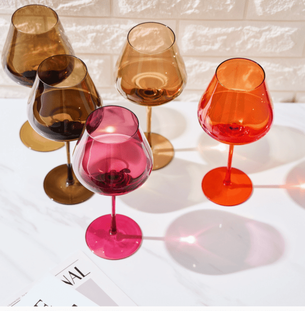Khen Colored Crystal Wine Glass - Summer & Autumn