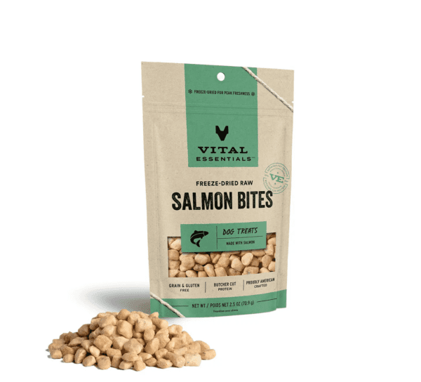 Vital Essentials Raw Salmon Bites Fd Dog Treats 2.5 oz