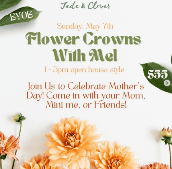 Flower Crowns with Mel Event