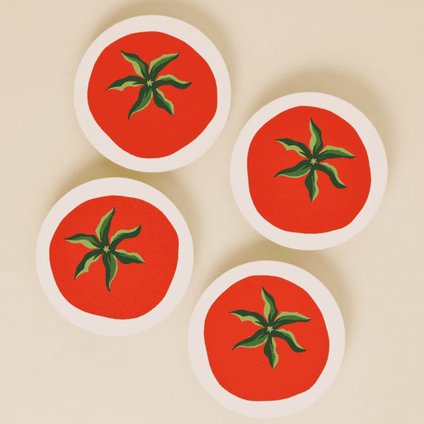 Tomato Coasters | Set of Four