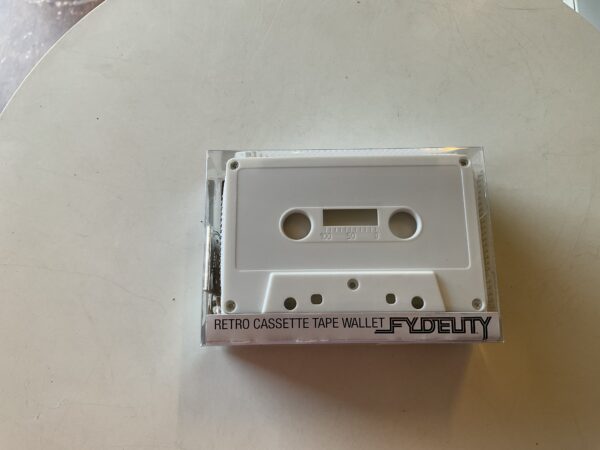 White Cassette Tape Wallet