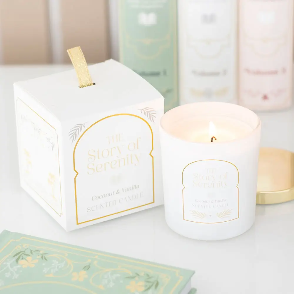 Coconut & Vanilla Candle - The Story of Serenity